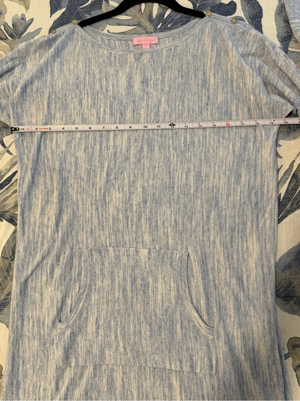 *LIKE NEW* Lilly Pulitzer Light Blue Marled Crewneck Coverup / Sweater Dress
